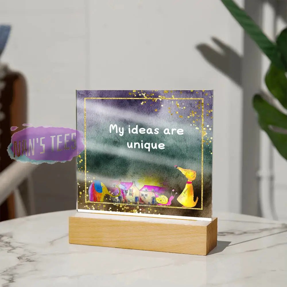 Positive Affirmations And Mindfulness | My Ideas Are Unique Acrylic Plaque Jewelry