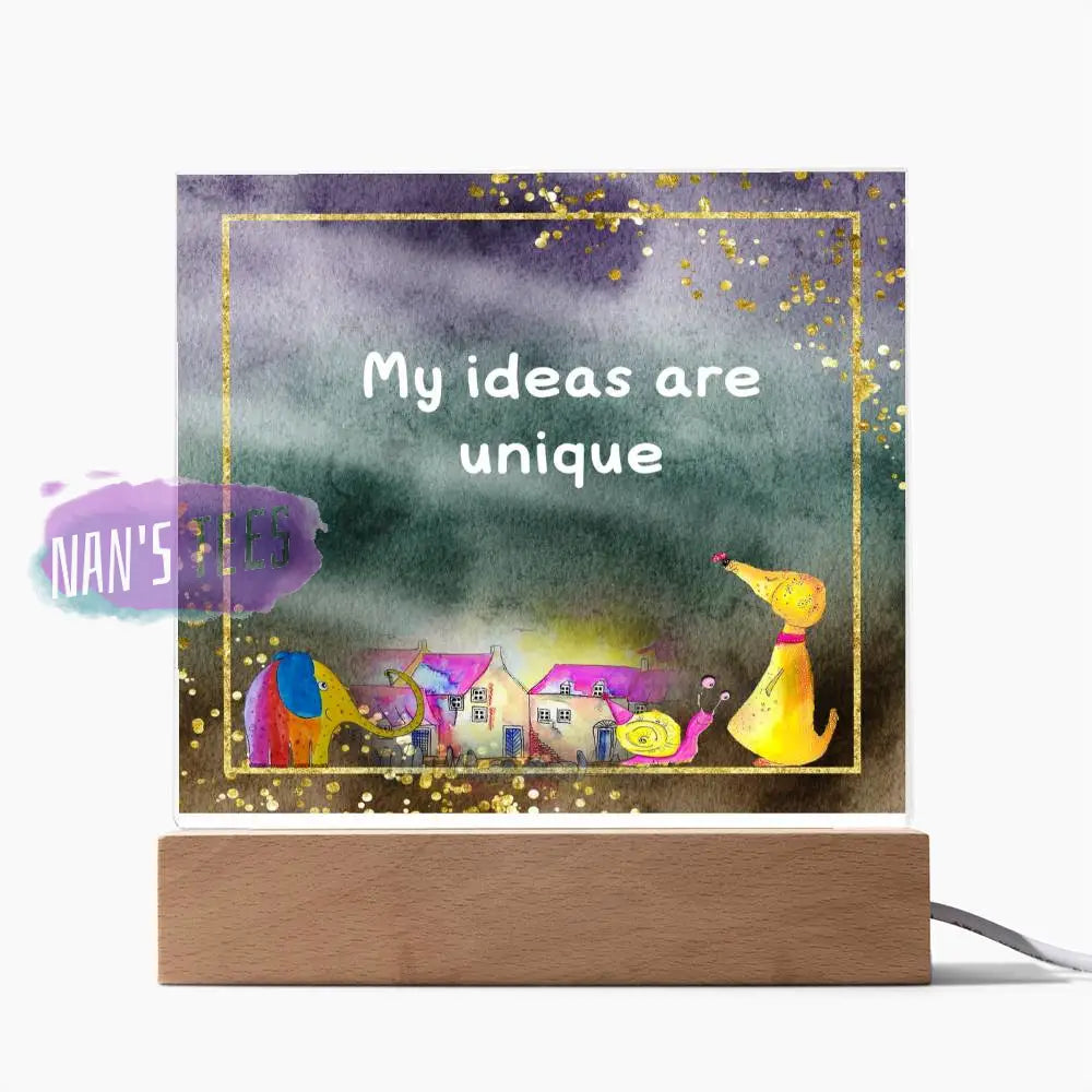 Positive Affirmations And Mindfulness | My Ideas Are Unique Acrylic Plaque Jewelry