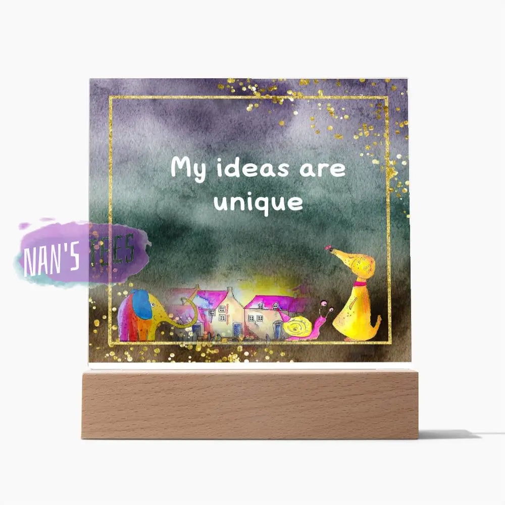 Positive Affirmations And Mindfulness | My Ideas Are Unique Acrylic Plaque Jewelry