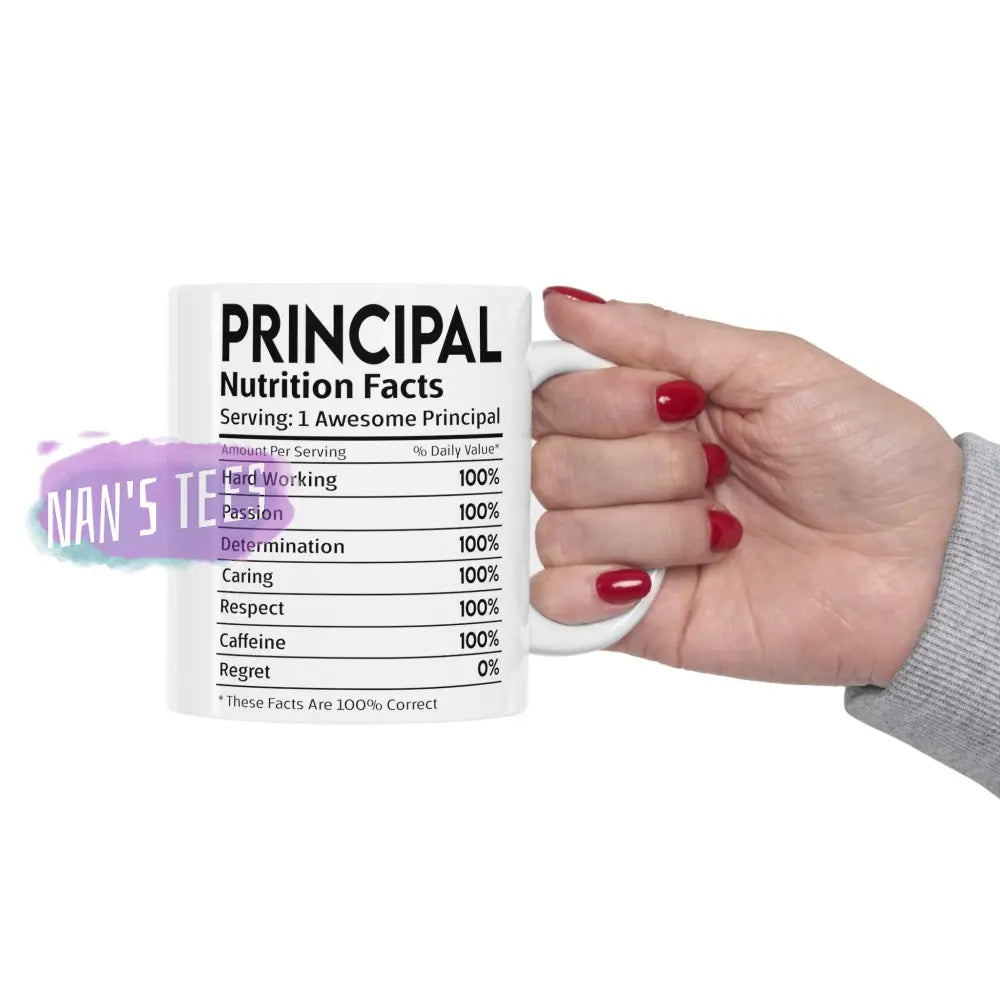 Principal Nutrition Facts Ceramic Mug 11Oz