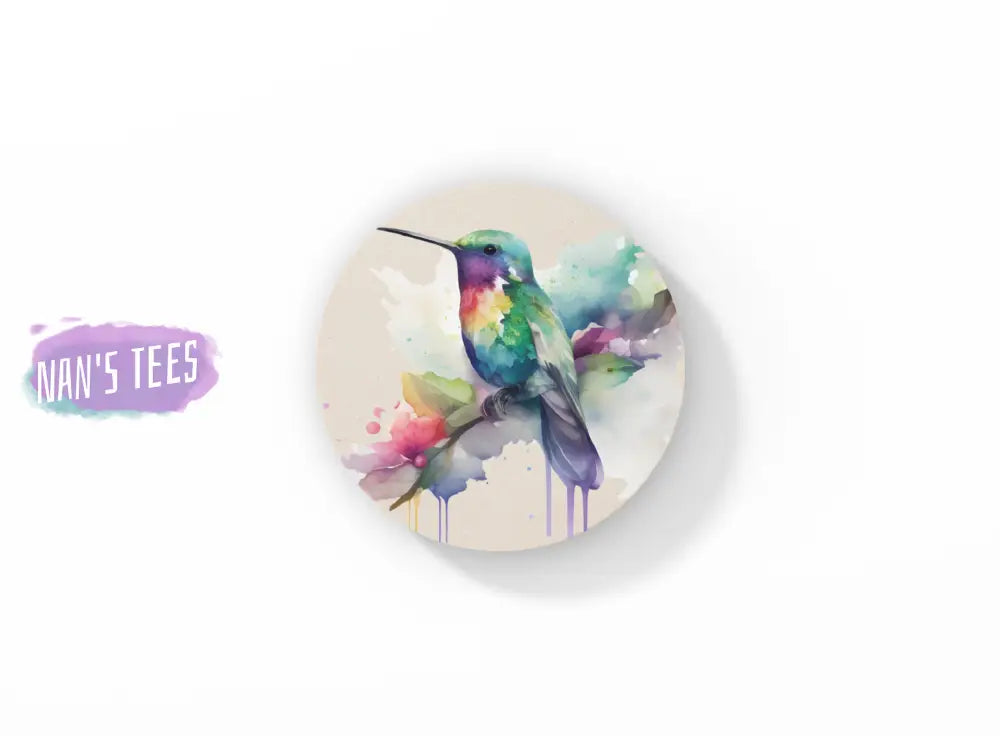 Rainbow Hummingbirds Ceramic Coasters | Great Gifts For Hostess Birthday Holidays Anniversary