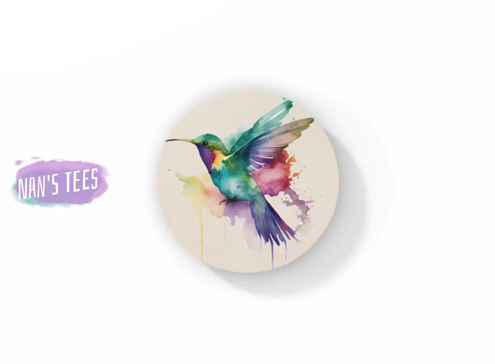 Rainbow Hummingbirds Ceramic Coasters | Great Gifts For Hostess Birthday Holidays Anniversary