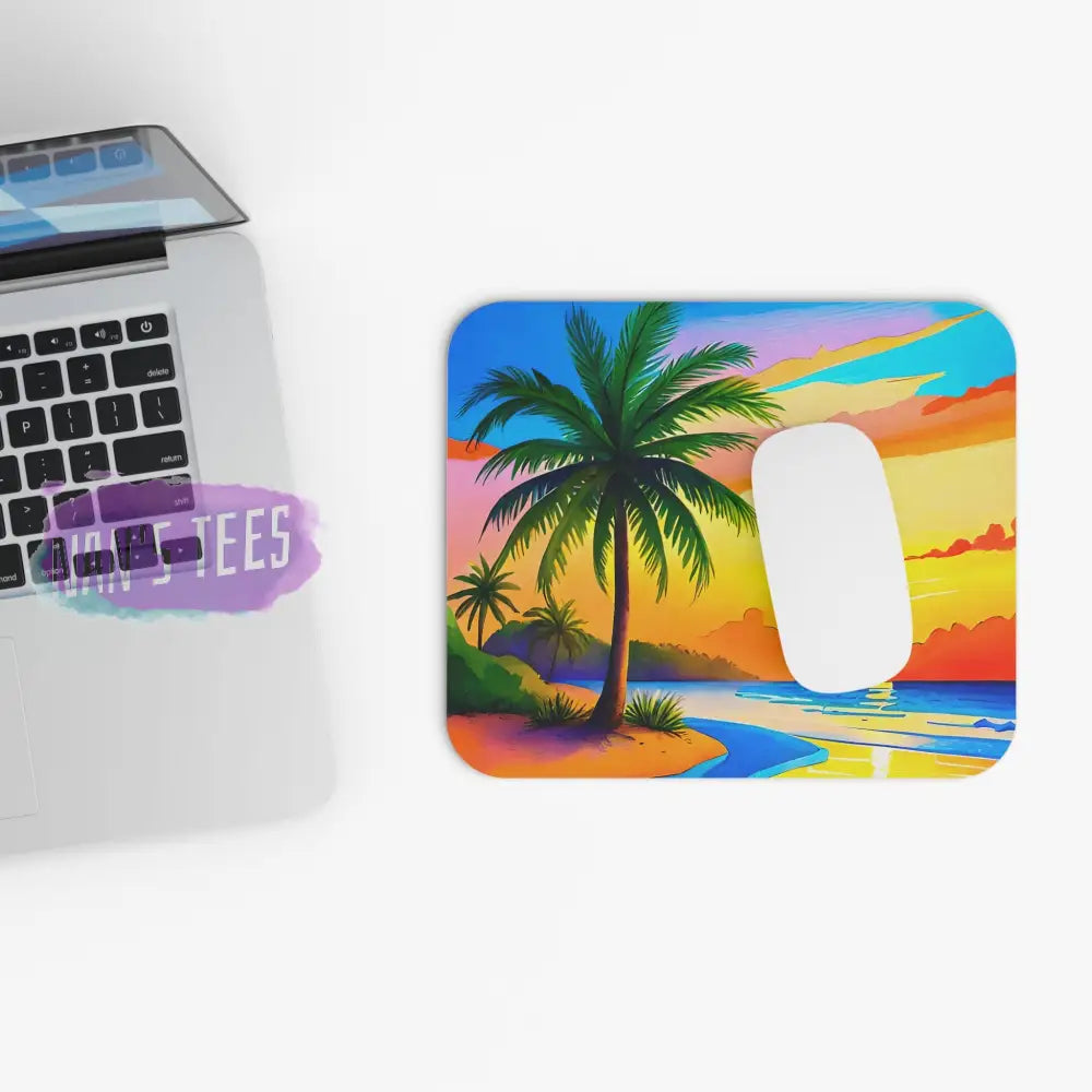 Retro Sunset Novelty Mouse Pad | Non-Slip Rubber Base Computers Laptop Office Home Decor