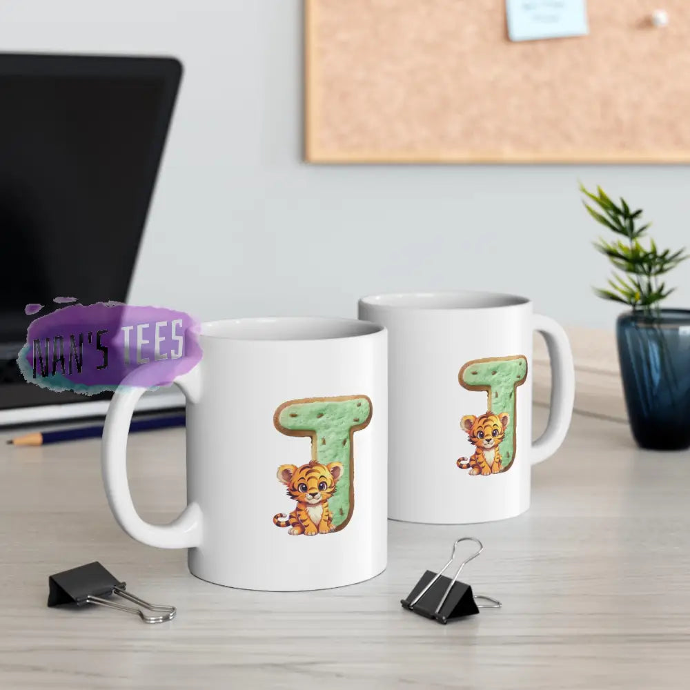 Super Cute Animal Alphabet Letter T | Ceramic Mug 11Oz