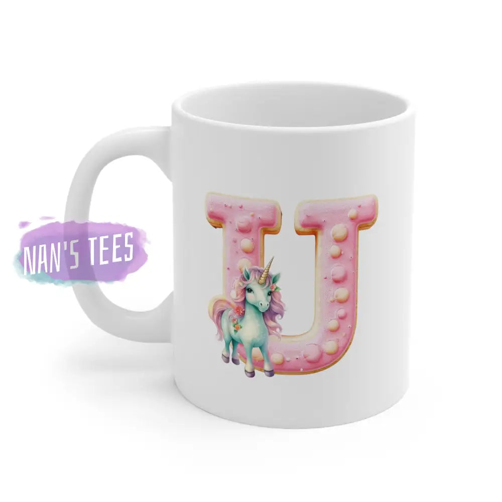 Super Cute Animal Alphabet Letter U | Ceramic Mug 11Oz