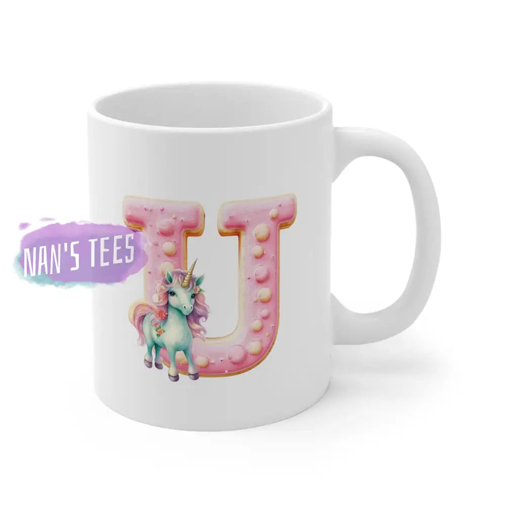 Super Cute Animal Alphabet Letter U | Ceramic Mug 11Oz