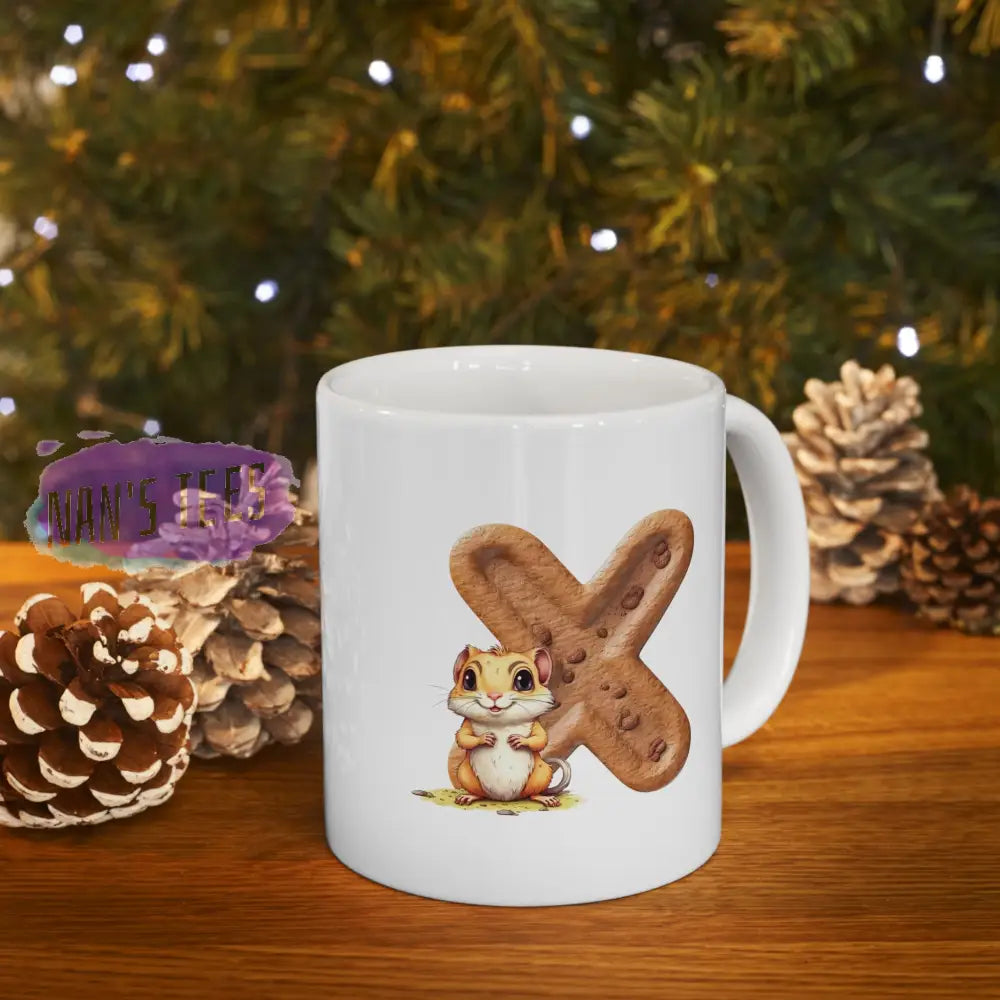 Super Cute Animal Alphabet Letter X | Ceramic Mug 11Oz