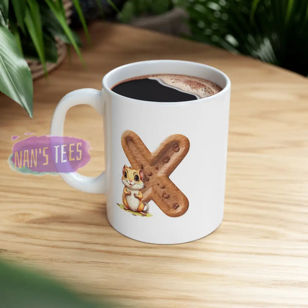 Super Cute Animal Alphabet Letter X | Ceramic Mug 11Oz