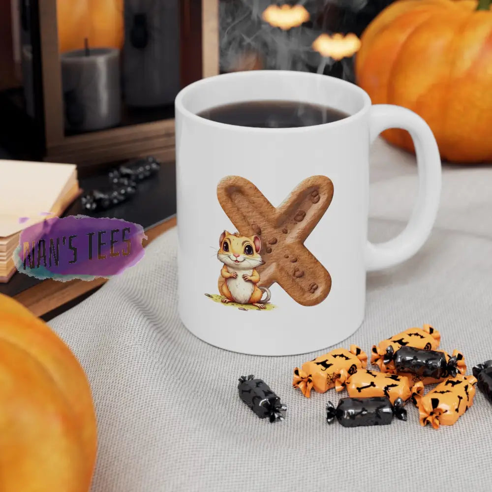Super Cute Animal Alphabet Letter X | Ceramic Mug 11Oz