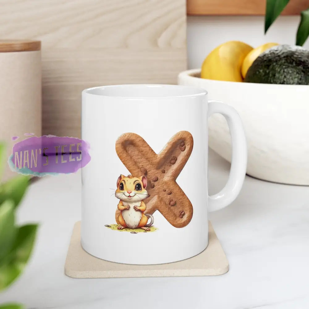 Super Cute Animal Alphabet Letter X | Ceramic Mug 11Oz