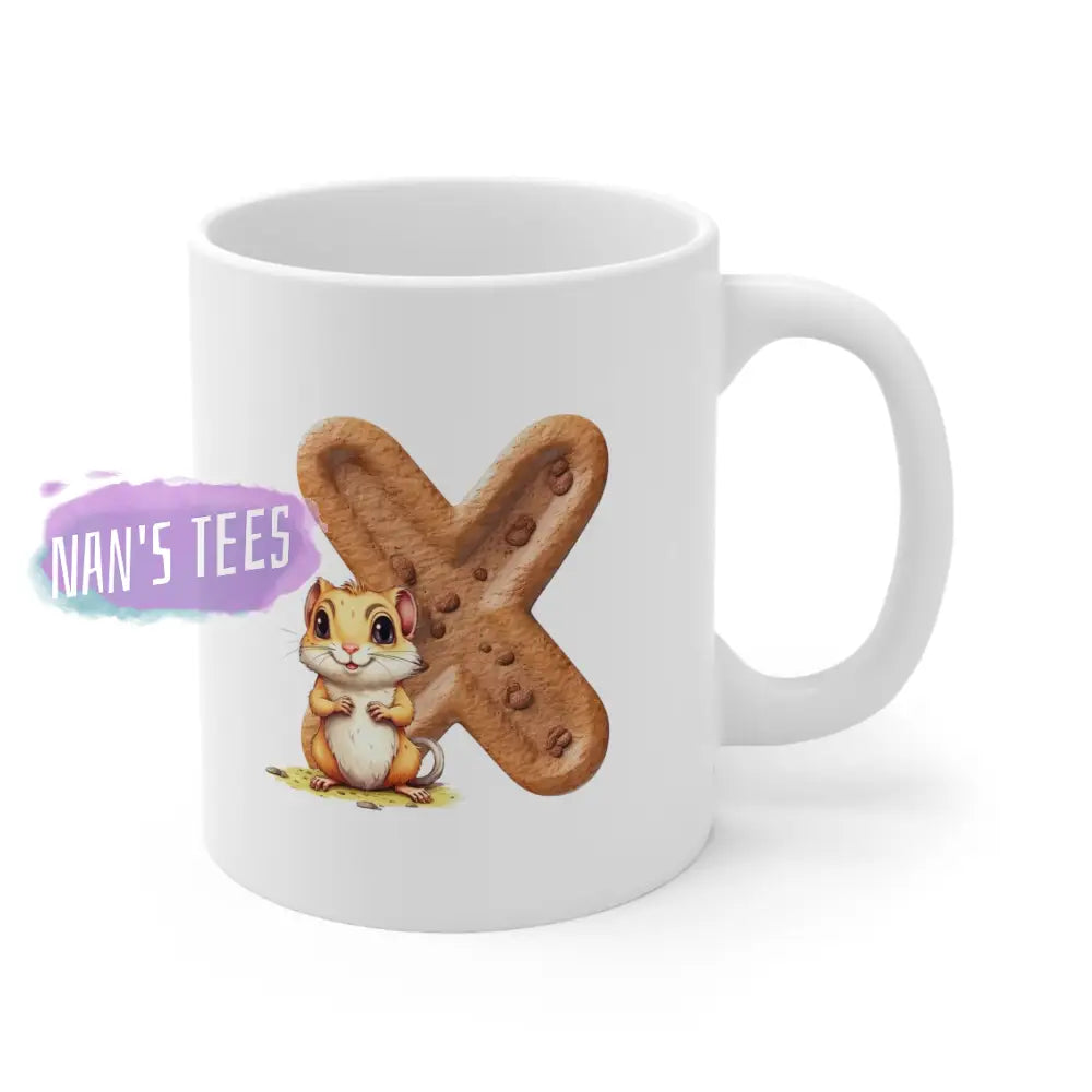 Super Cute Animal Alphabet Letter X | Ceramic Mug 11Oz