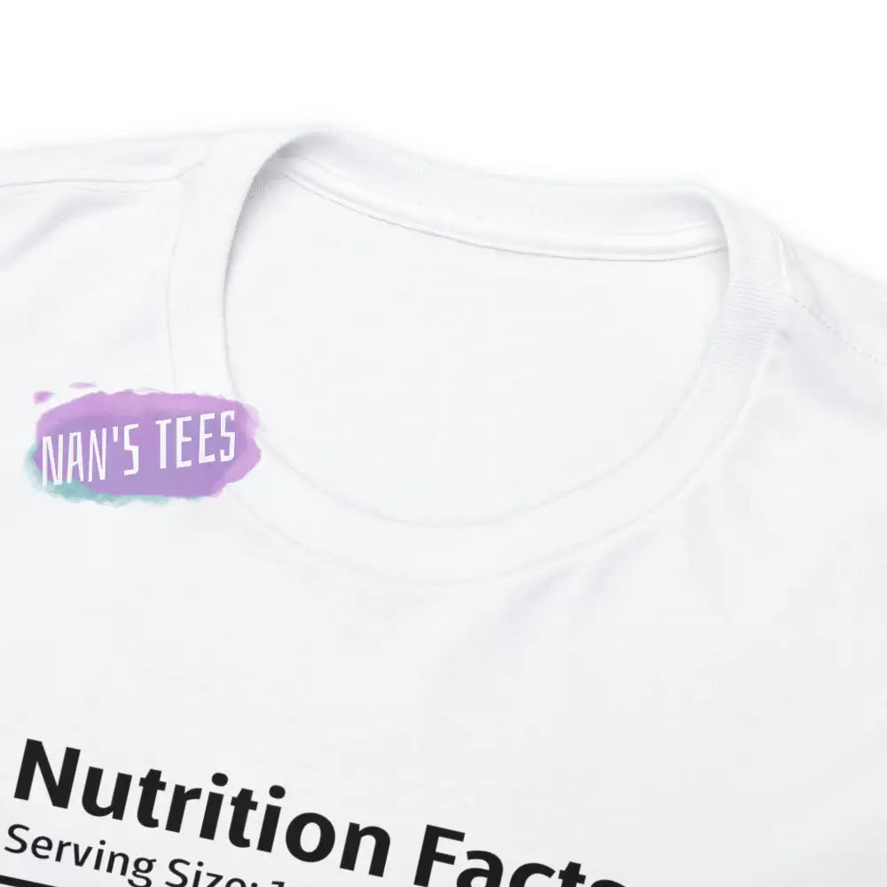 Valentines Day Nutrition Facts Short Sleeve Unisex Heavy Cotton Graphic Tee T-Shirt