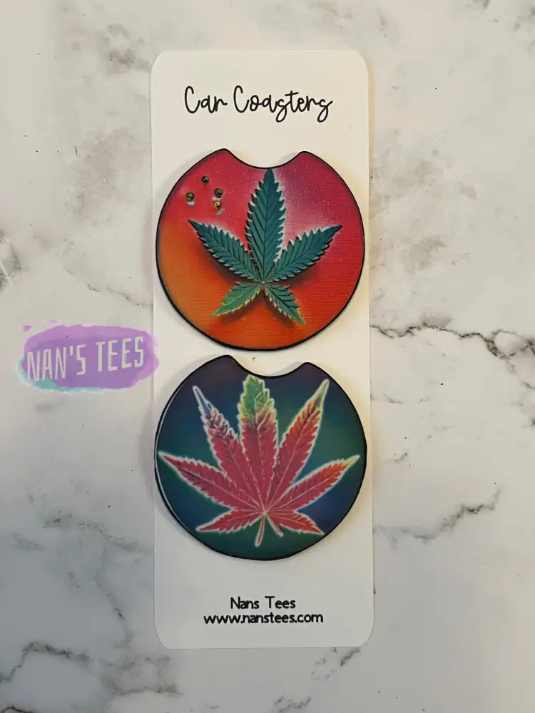 Weed Neoprene Car Coasters | Great Gifts For Birthday Holidays Anniversary Coaster