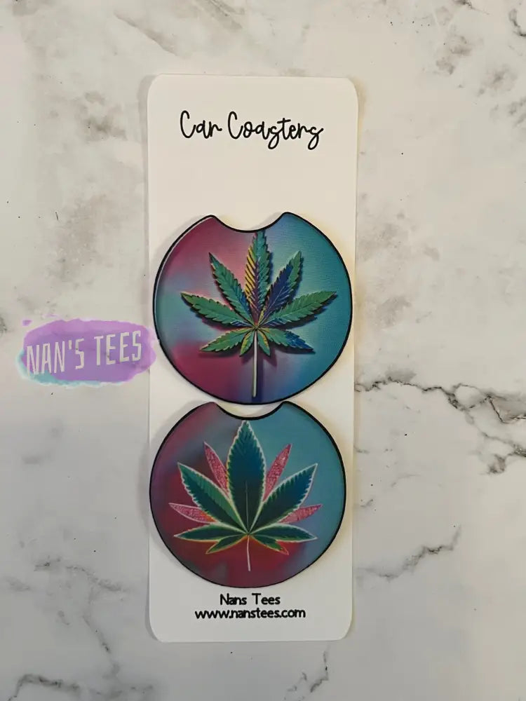 Weed Neoprene Car Coasters | Great Gifts For Birthday Holidays Anniversary Coaster