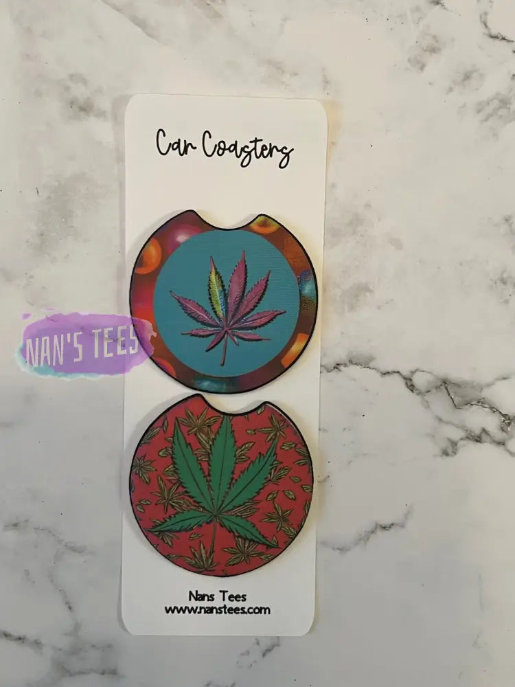 Weed Neoprene Car Coasters | Great Gifts For Birthday Holidays Anniversary Coaster