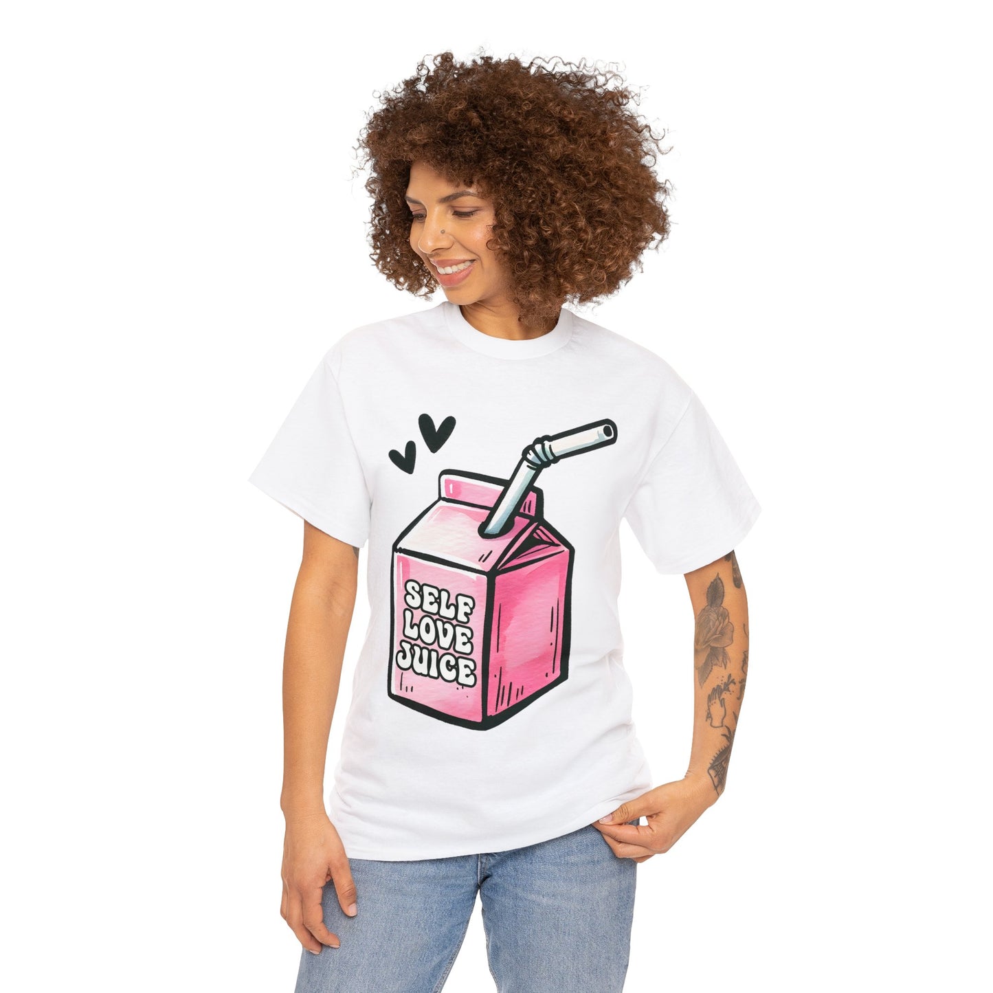 Self Love Juice | Self-Love Themed Graphic Wear | Self-Love Quotes | Short Sleeve T-Shirt | Unisex Heavy Cotton Tee