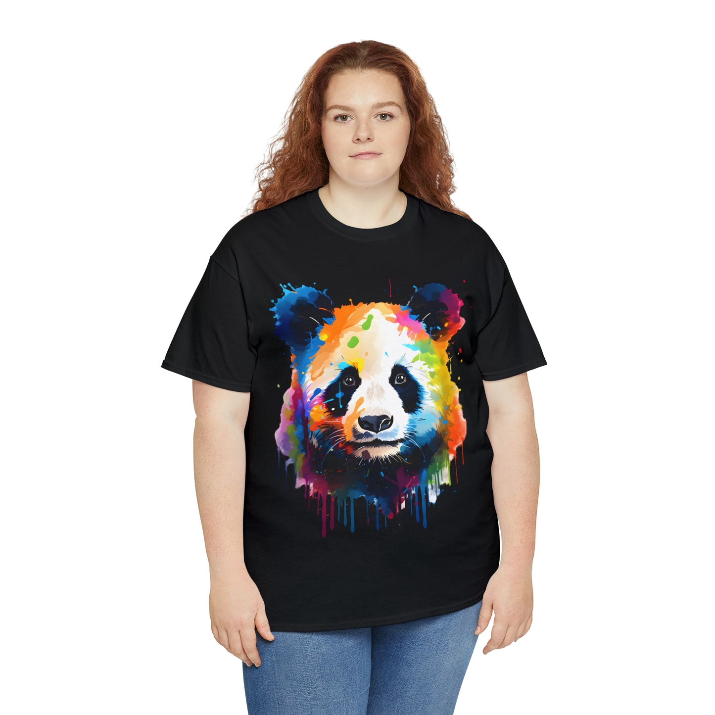 Panda Rainbow Splash Short Sleeve Graphic T-Shirt (S-3XL)