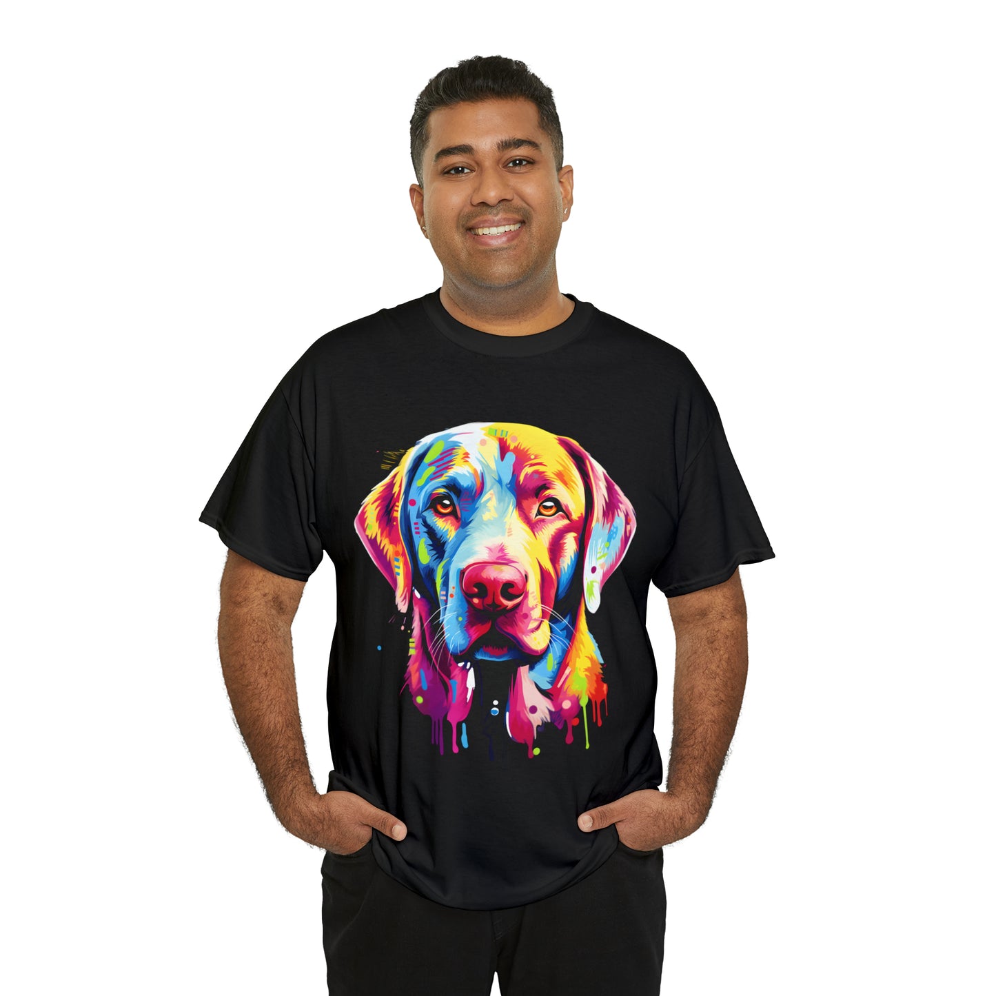 Labrador Retriever Rainbow Splash Short Sleeve Graphic T-Shirt (S-3XL)