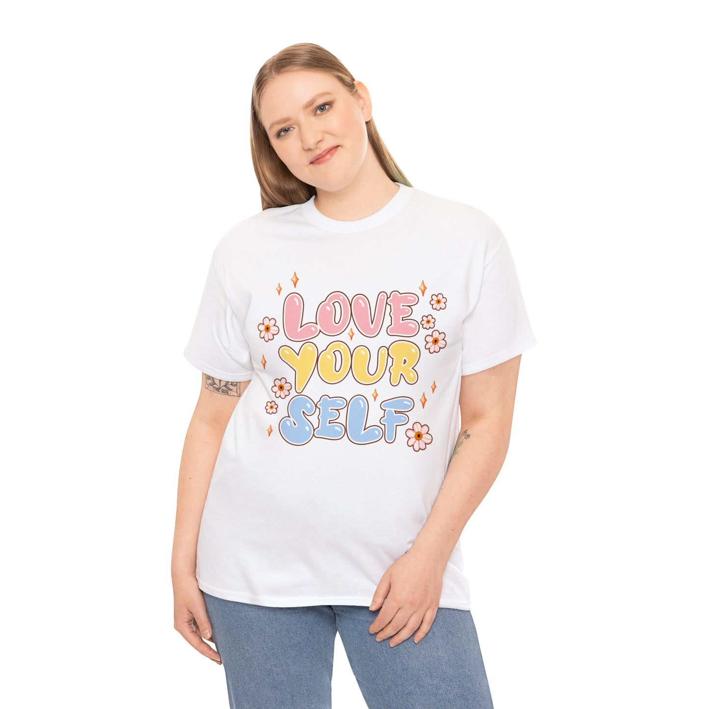 Love Your Self | Self-Love Themed Graphic Wear | Self-Love Quotes | Short Sleeve T-Shirt | Unisex Heavy Cotton Tee