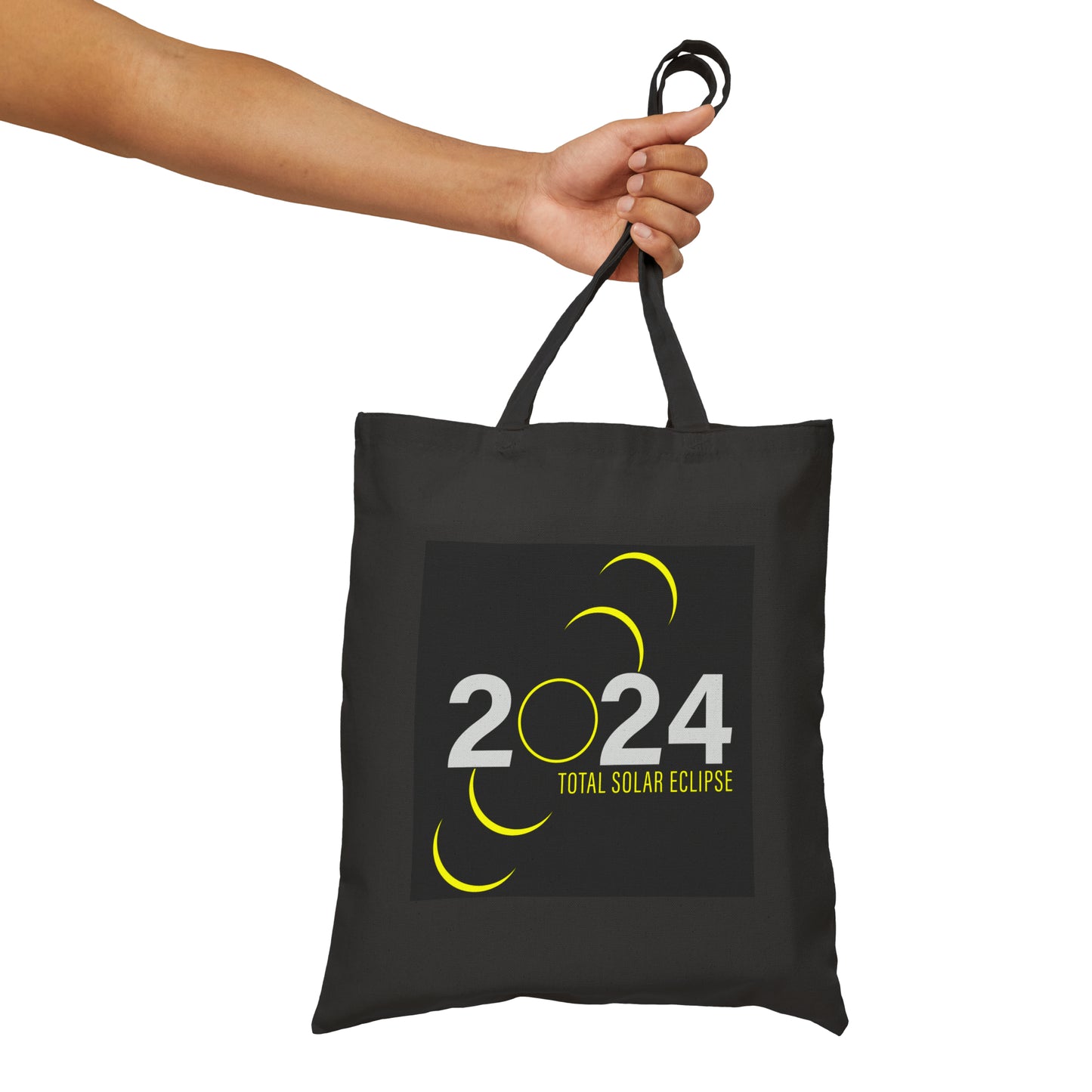 Astronomy Lovers 4.08.24 Total Solar Eclipse 2024 Cotton Canvas Tote Bag