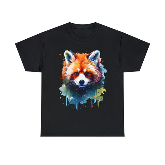 Red Panda Rainbow Splash Short Sleeve Graphic T-Shirt (S-3XL)