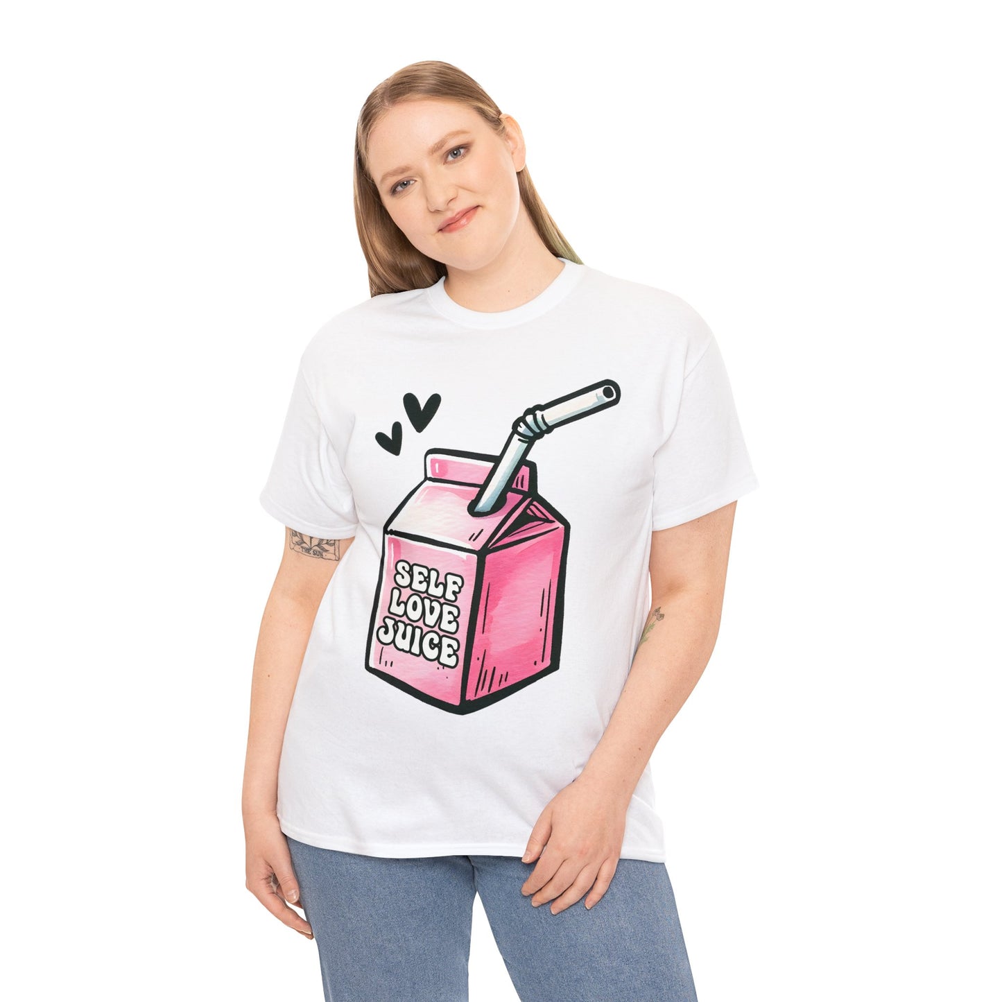 Self Love Juice | Self-Love Themed Graphic Wear | Self-Love Quotes | Short Sleeve T-Shirt | Unisex Heavy Cotton Tee