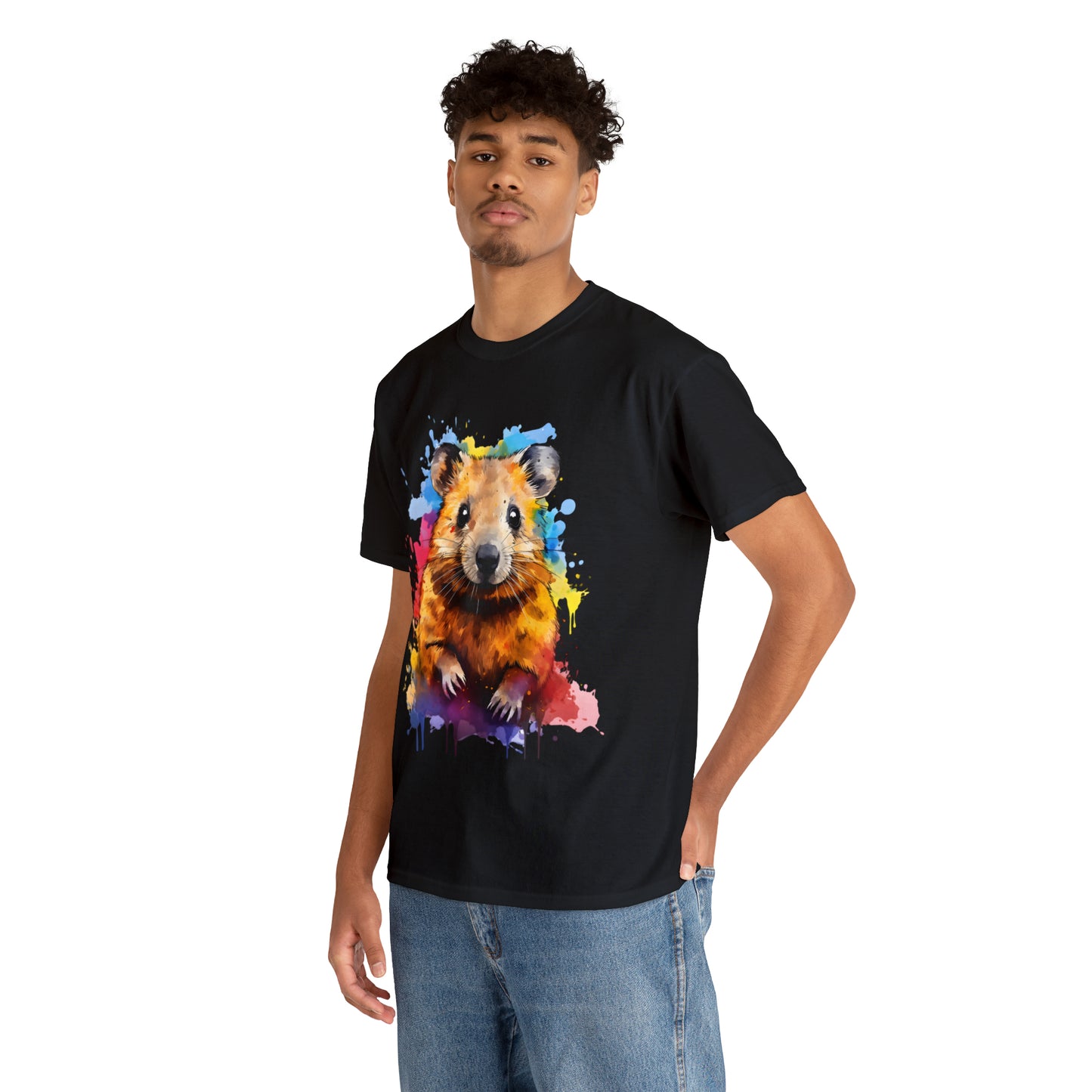 Quokka Rainbow Splash Short Sleeve Graphic T-Shirt (S-3XL)