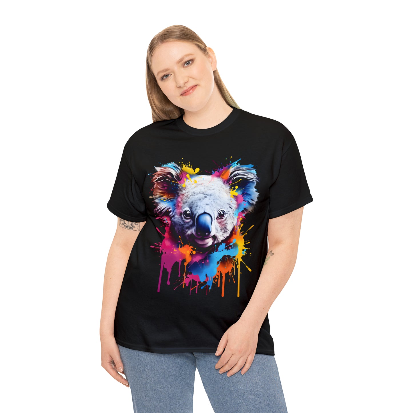 Koala Rainbow Splash Short Sleeve Graphic T-Shirt (S-3XL)