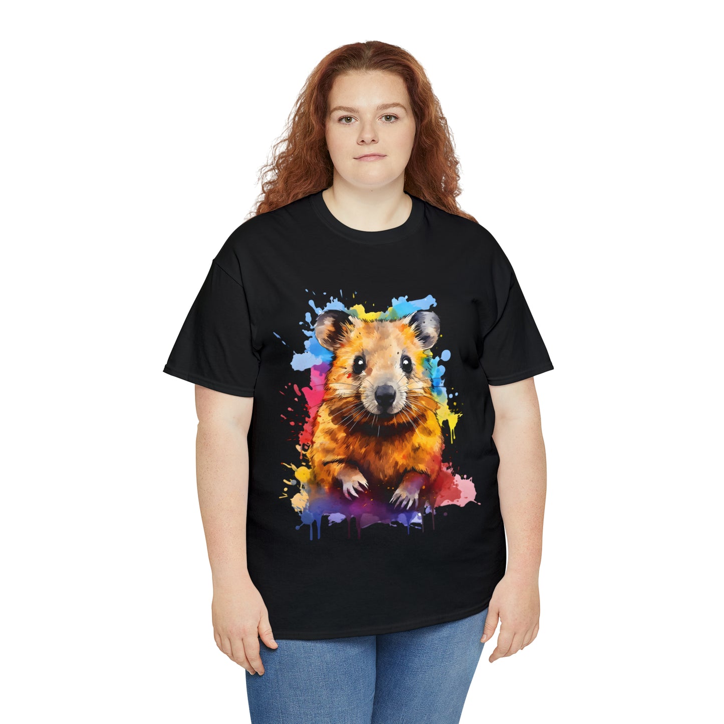 Quokka Rainbow Splash Short Sleeve Graphic T-Shirt (S-3XL)