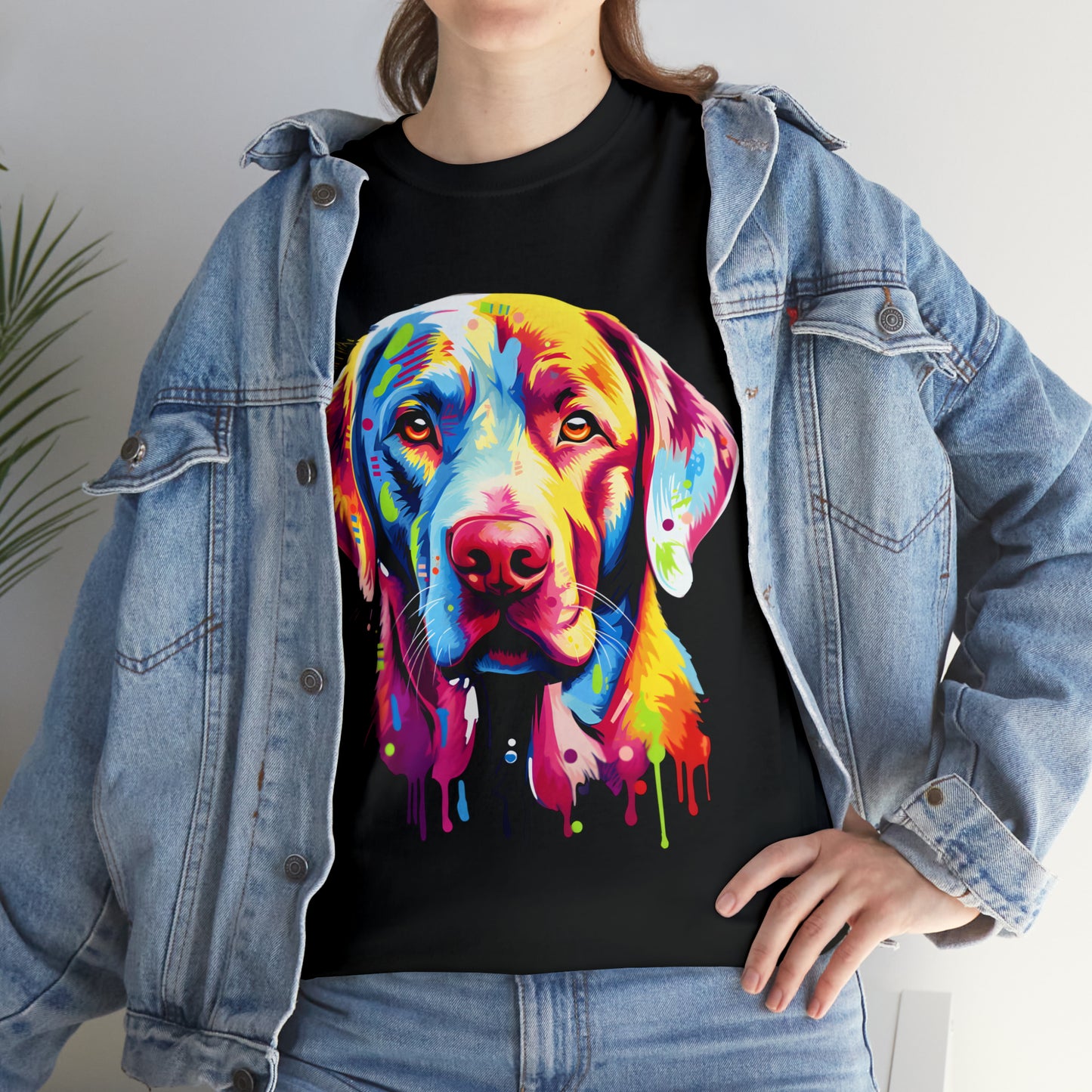 Labrador Retriever Rainbow Splash Short Sleeve Graphic T-Shirt (S-3XL)