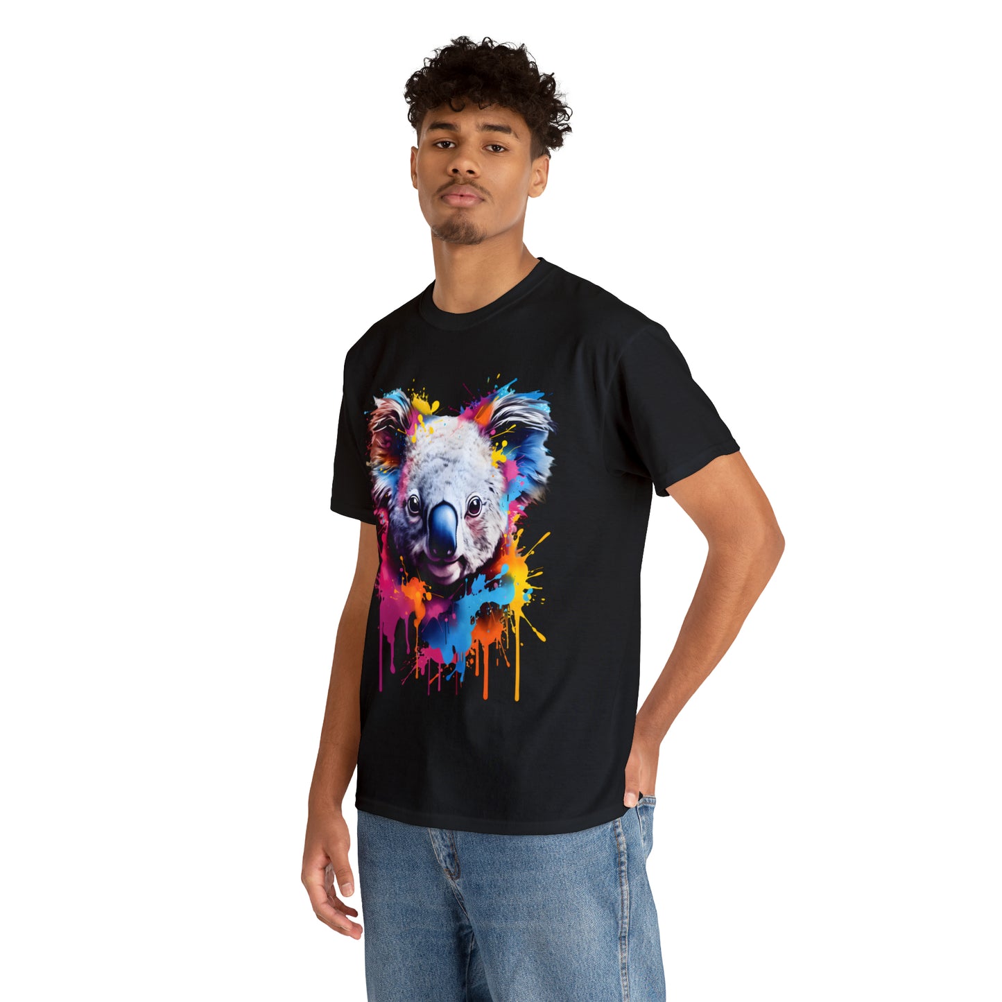 Koala Rainbow Splash Short Sleeve Graphic T-Shirt (S-3XL)