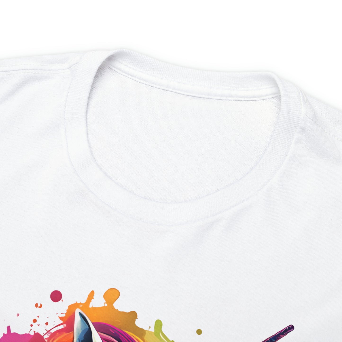 Unicorn Rainbow Splash Short Sleeve Graphic T-Shirt (S-3XL)