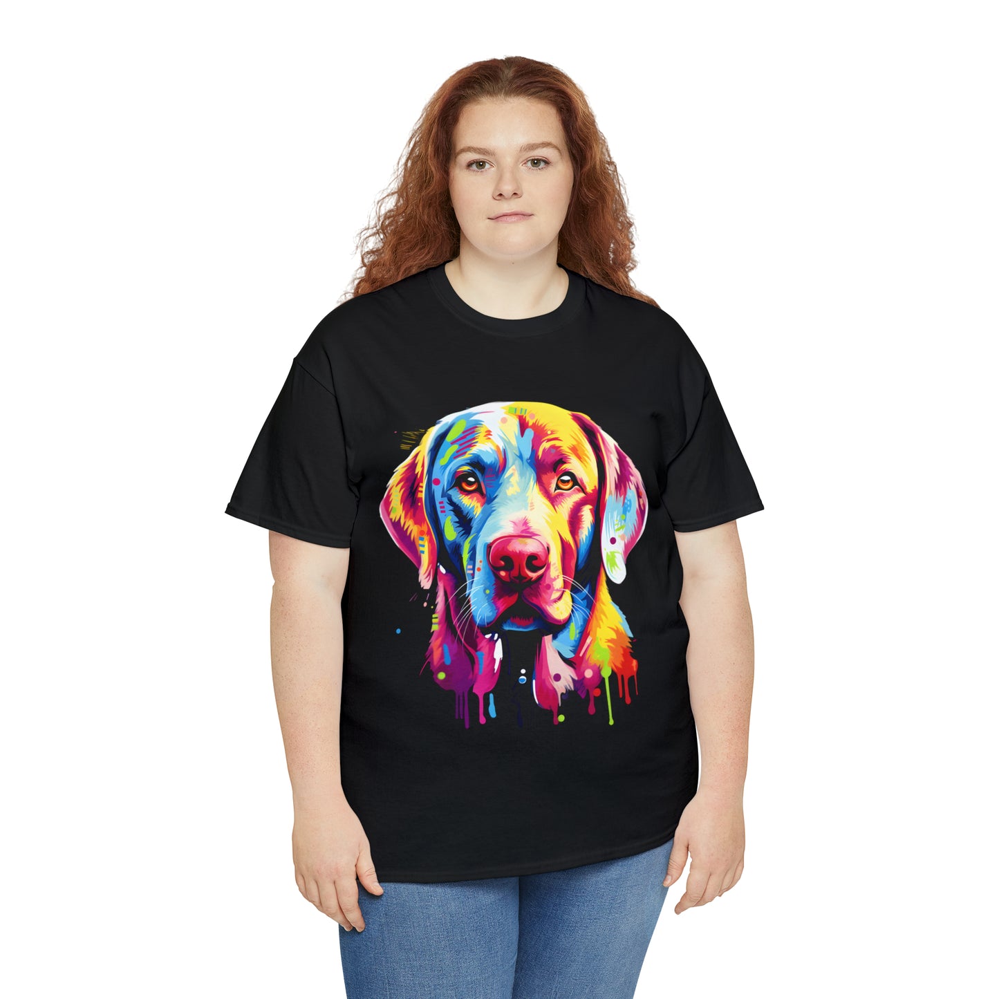 Labrador Retriever Rainbow Splash Short Sleeve Graphic T-Shirt (S-3XL)