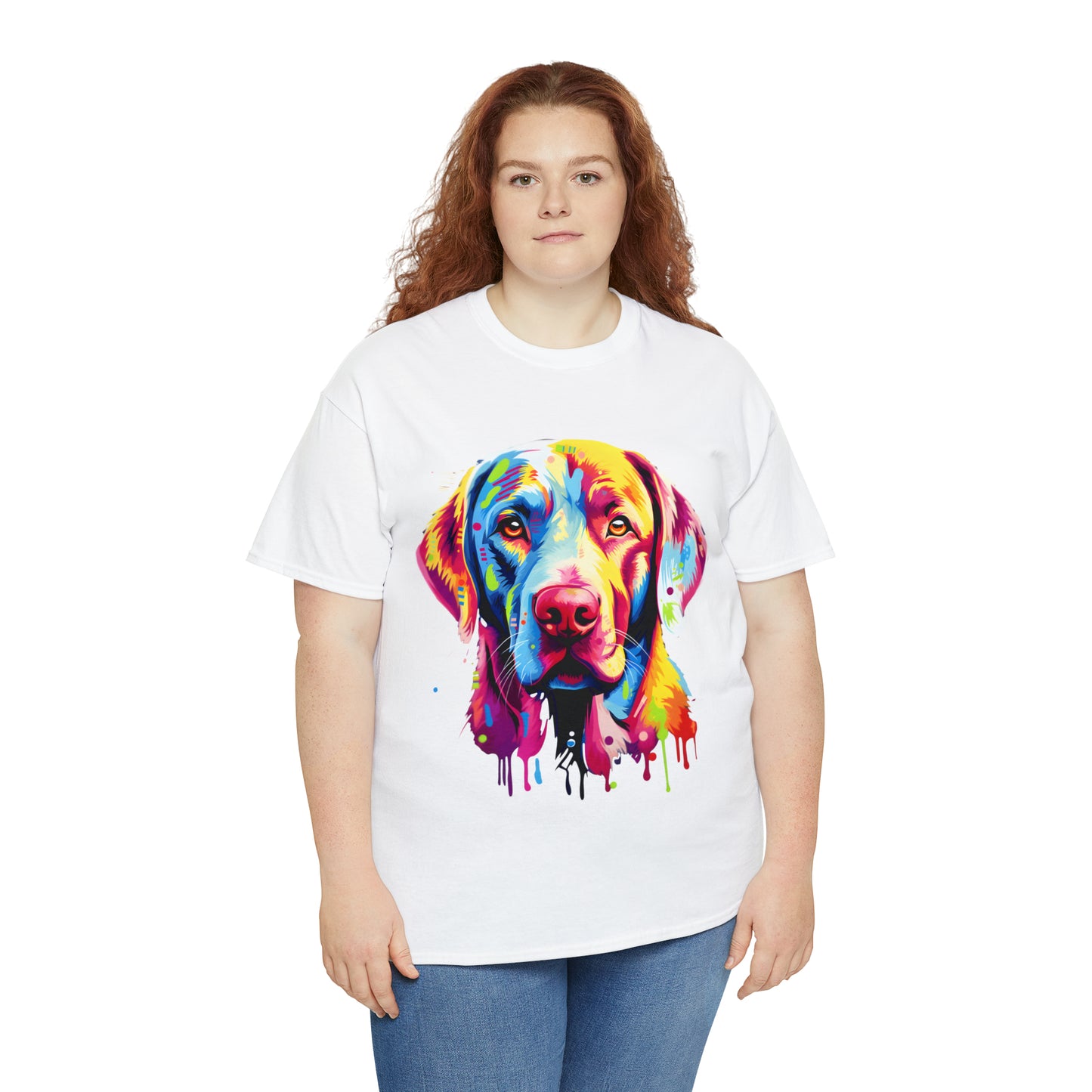 Labrador Retriever Rainbow Splash Short Sleeve Graphic T-Shirt (S-3XL)