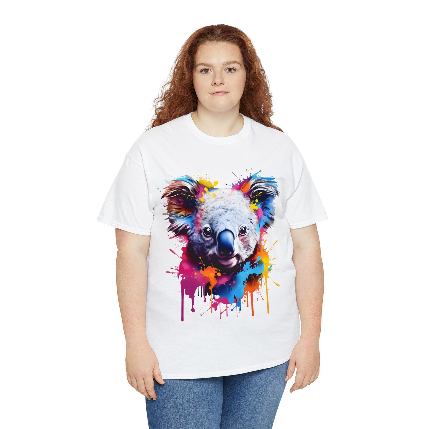 Koala Rainbow Splash Short Sleeve Graphic T-Shirt (S-3XL)