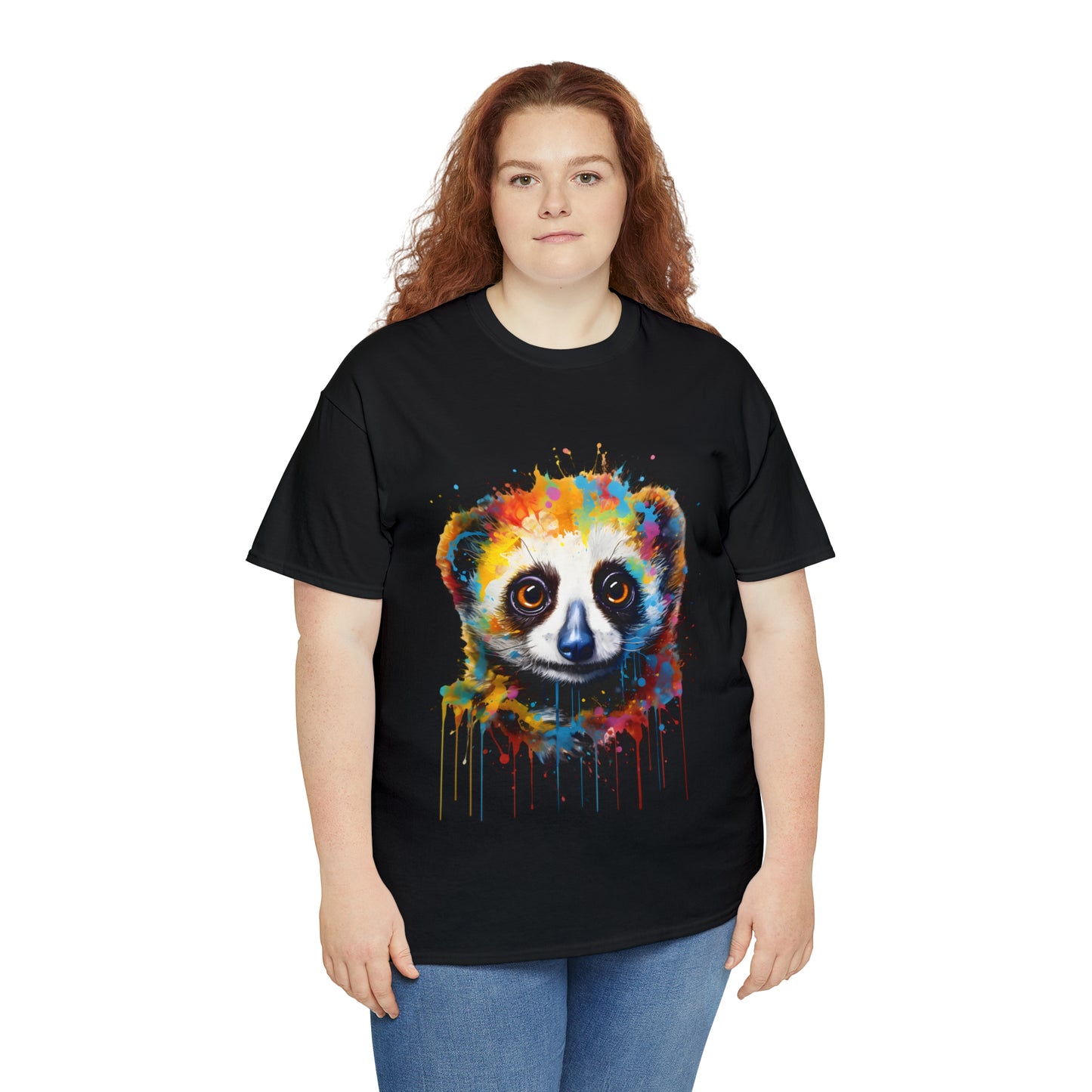 Slow Loris Rainbow Splash Short Sleeve Graphic T-Shirt (S-3XL)