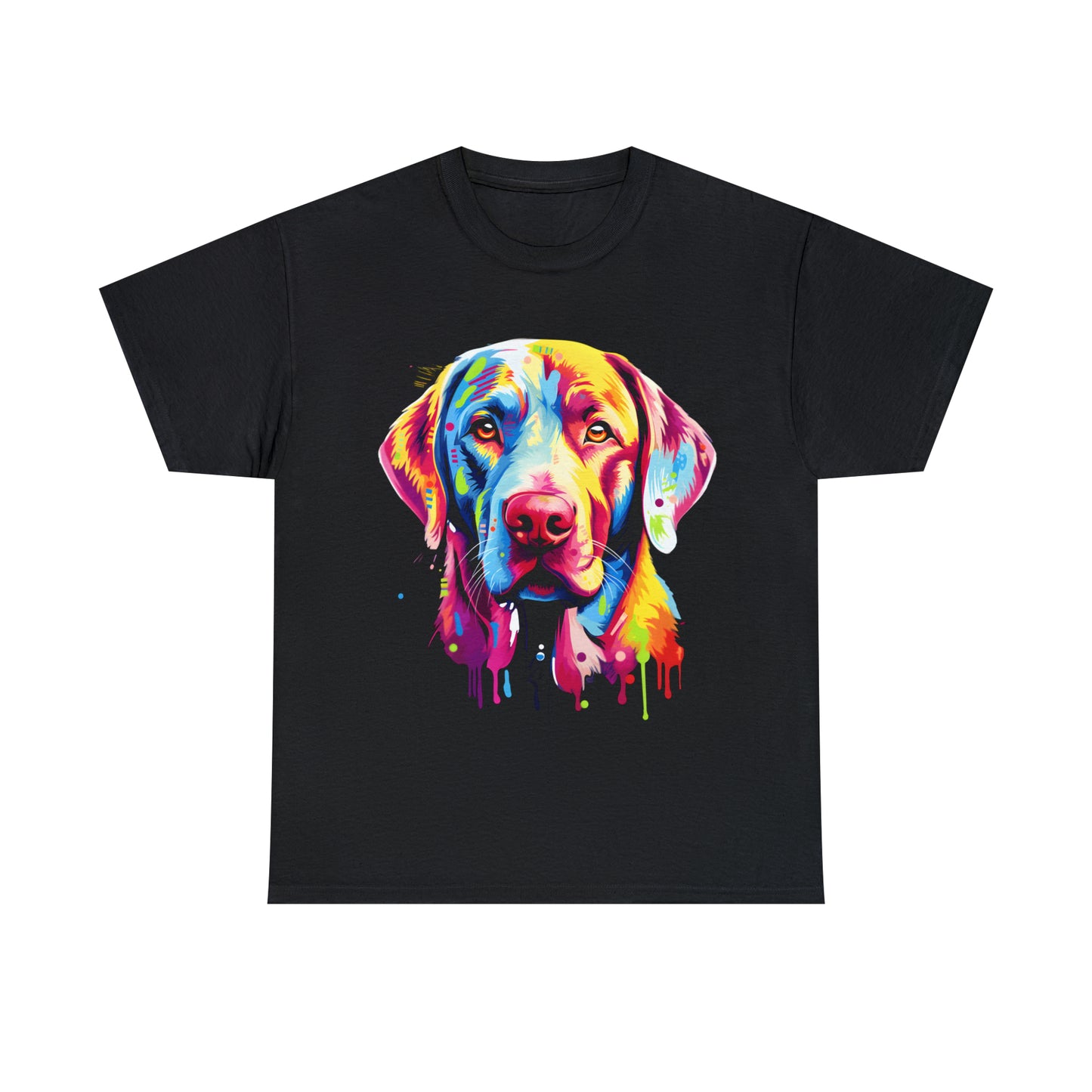 Labrador Retriever Rainbow Splash Short Sleeve Graphic T-Shirt (S-3XL)