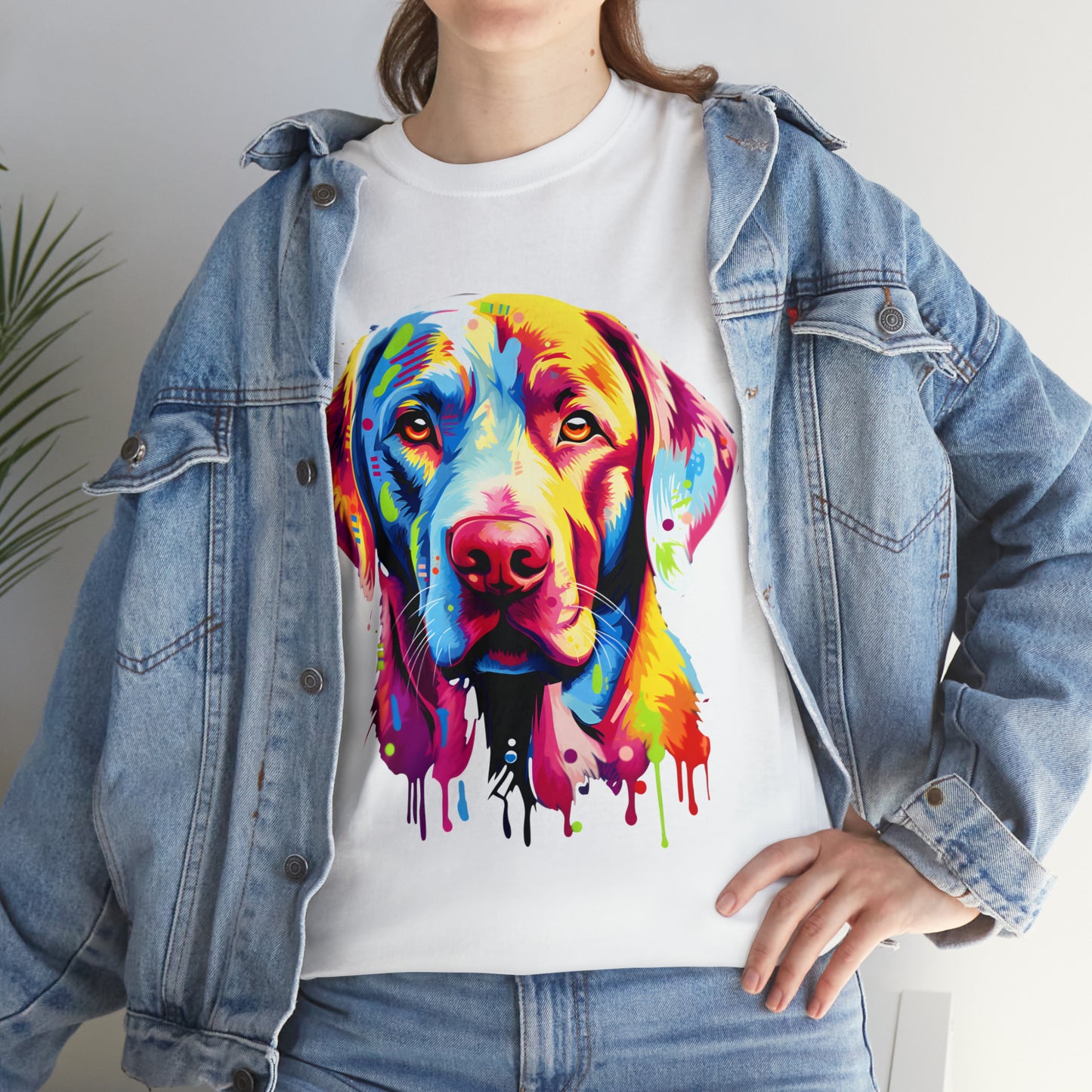 Labrador Retriever Rainbow Splash Short Sleeve Graphic T-Shirt (S-3XL)