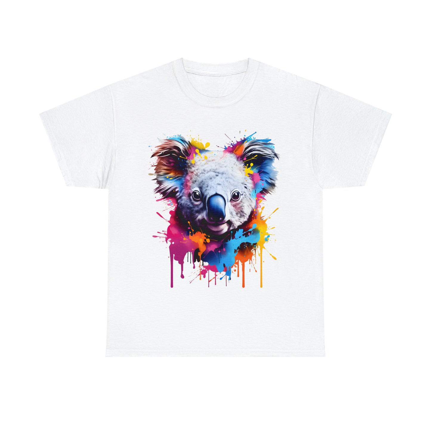 Koala Rainbow Splash Short Sleeve Graphic T-Shirt (S-3XL)