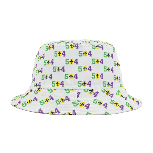 Mardi Gras 504 Bucket Hat | New Orleans Hat | NOLA Hat | Fat Tuesday Hat