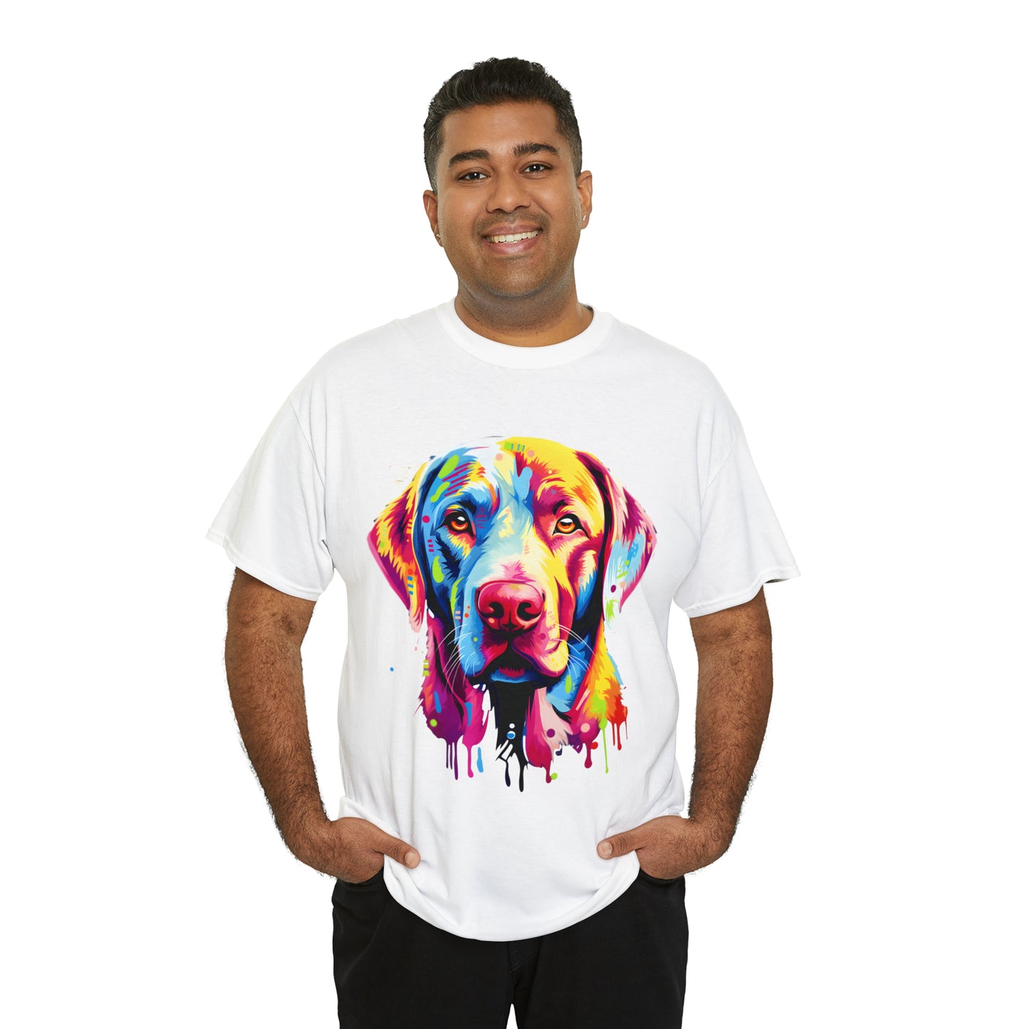 Labrador Retriever Rainbow Splash Short Sleeve Graphic T-Shirt (S-3XL)