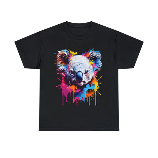 Koala Rainbow Splash Short Sleeve Graphic T-Shirt (S-3XL)