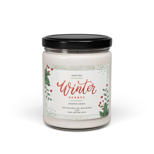 Winter Scents Soy Candle | Unique Scented Candle Gifts for Her | Eco-Friendly | 9oz Scented Soy Candle