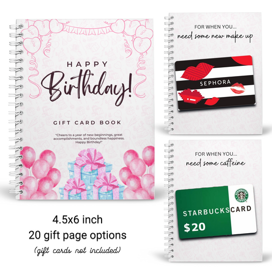 Happy Birthday Gift Card Book