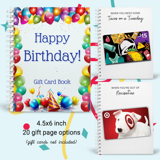 Birthday Gift Card Book