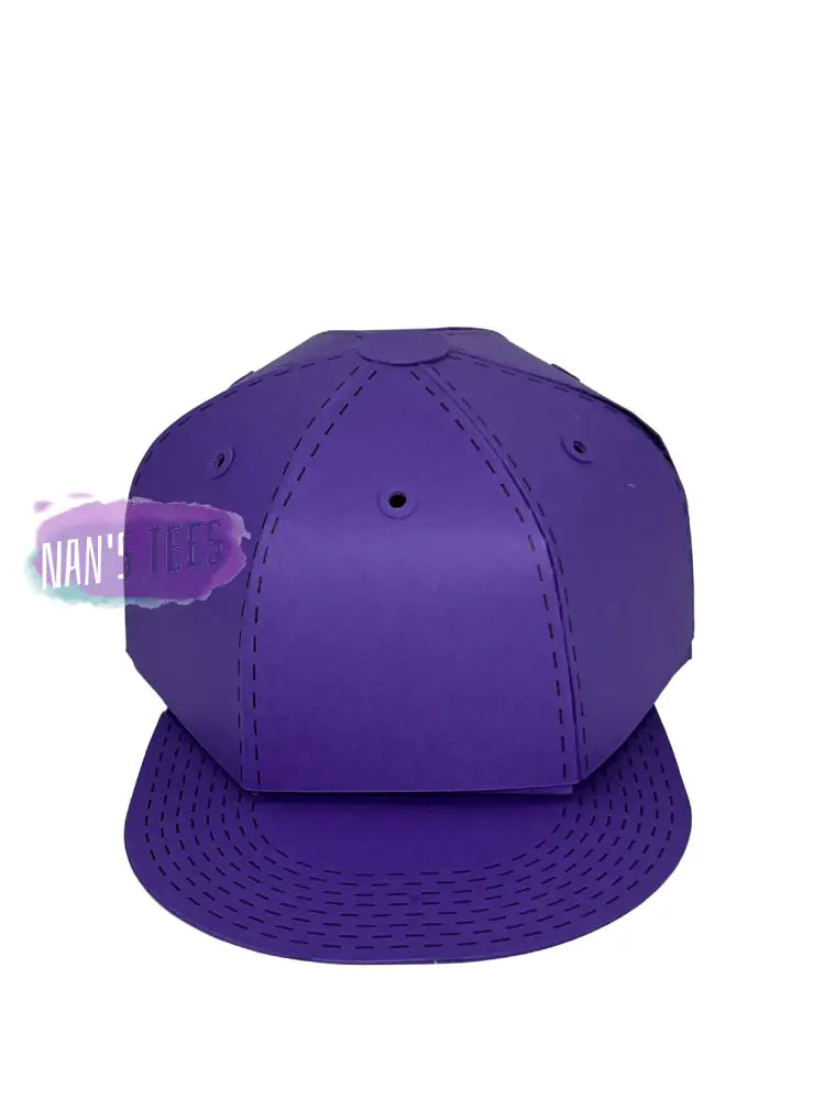 3D Baseball Cap Gift Box | Fathers Day Valentines Favor Paper Dark Purple