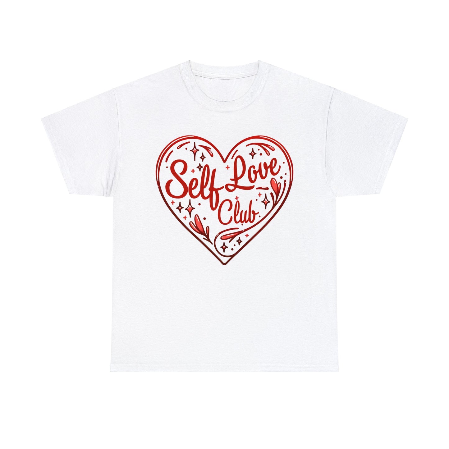 Self Love Club | Self-Love Themed Graphic Wear | Self-Love Quotes | Short Sleeve T-Shirt | Unisex Heavy Cotton Tee