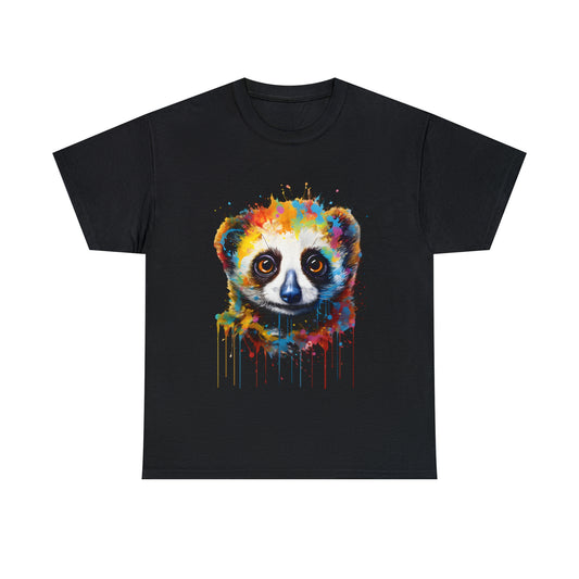 Slow Loris Rainbow Splash Short Sleeve Graphic T-Shirt (S-3XL)