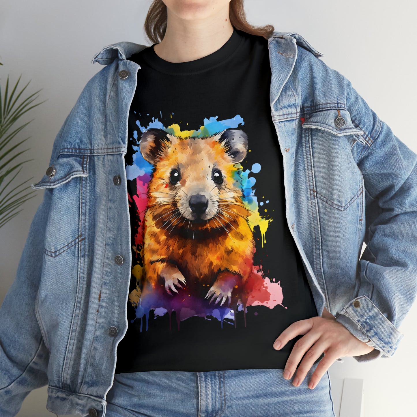 Quokka Rainbow Splash Short Sleeve Graphic T-Shirt (S-3XL)