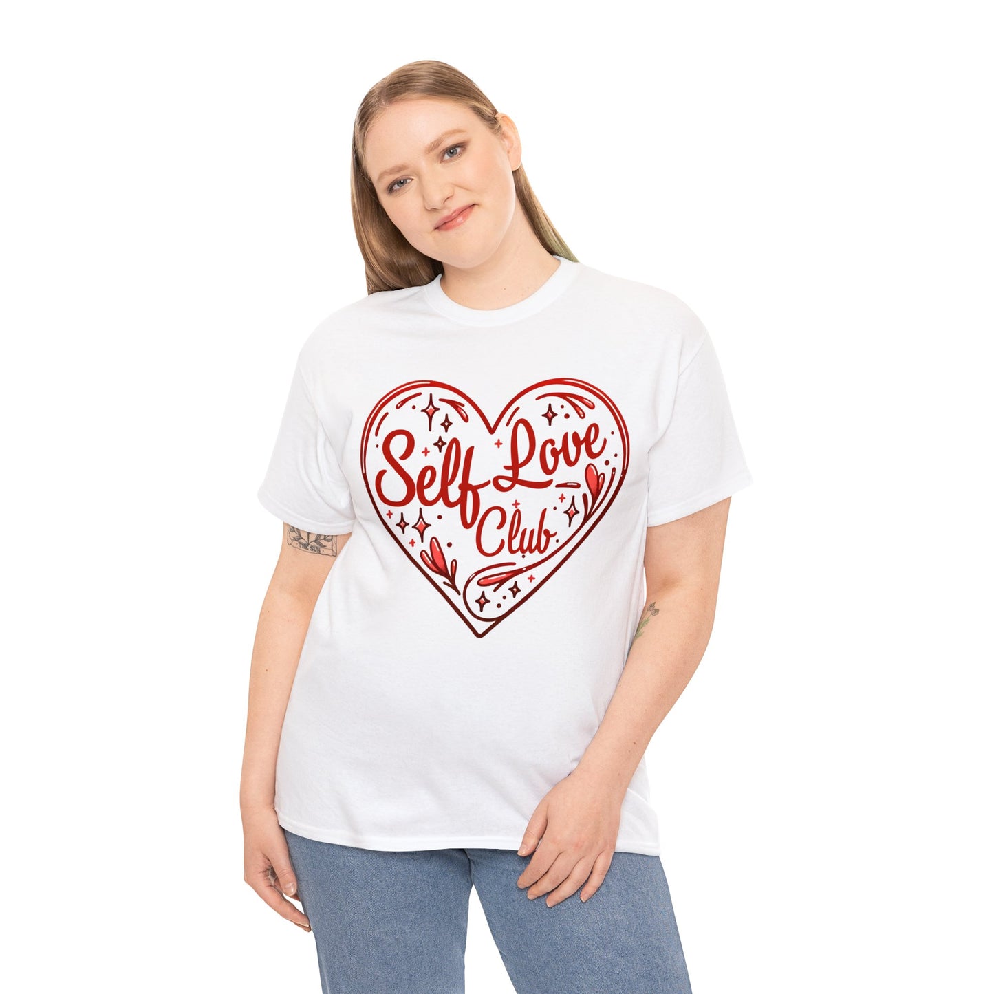 Self Love Club | Self-Love Themed Graphic Wear | Self-Love Quotes | Short Sleeve T-Shirt | Unisex Heavy Cotton Tee